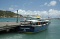 A cruise ship lighter at the wharf in Philipsburg